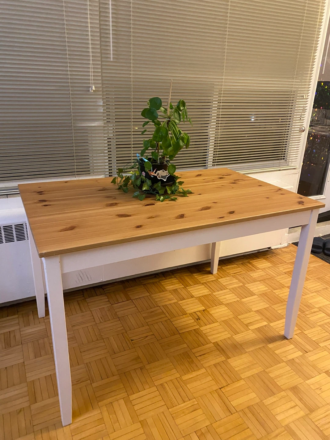 Pine and White Dining Table