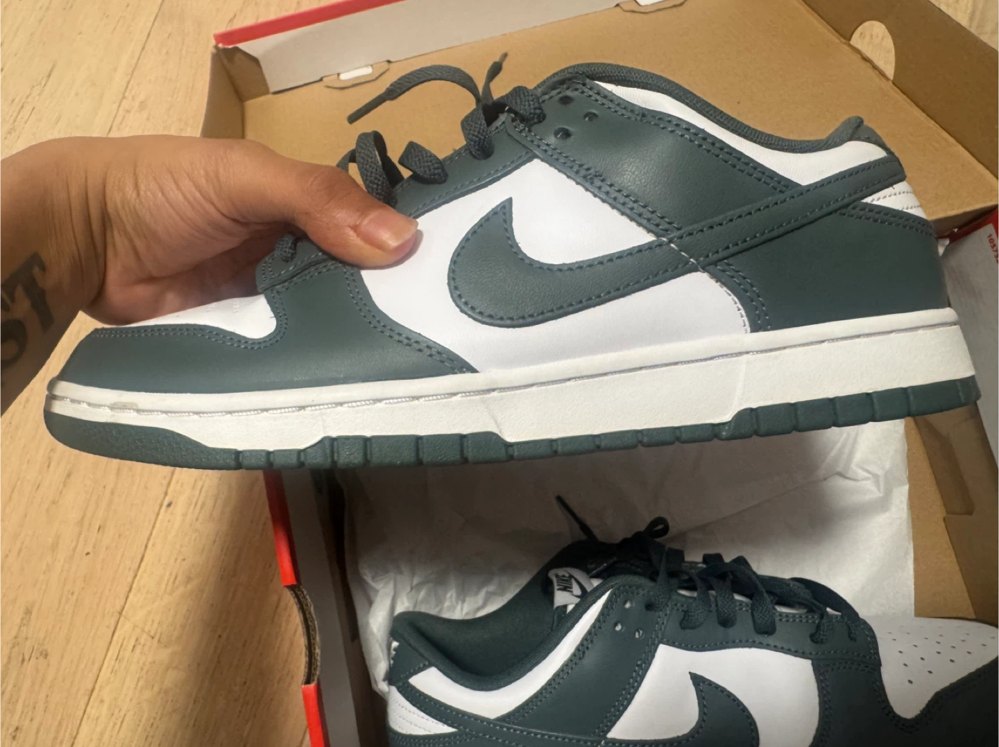 Nike Dunk Low Green White - photo 5