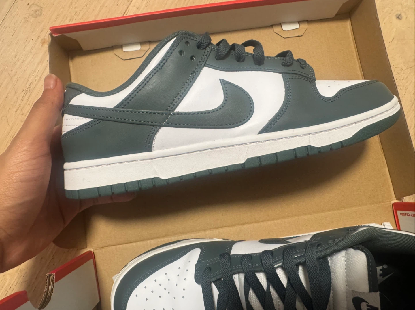 Nike Dunk Low Green White - photo 3