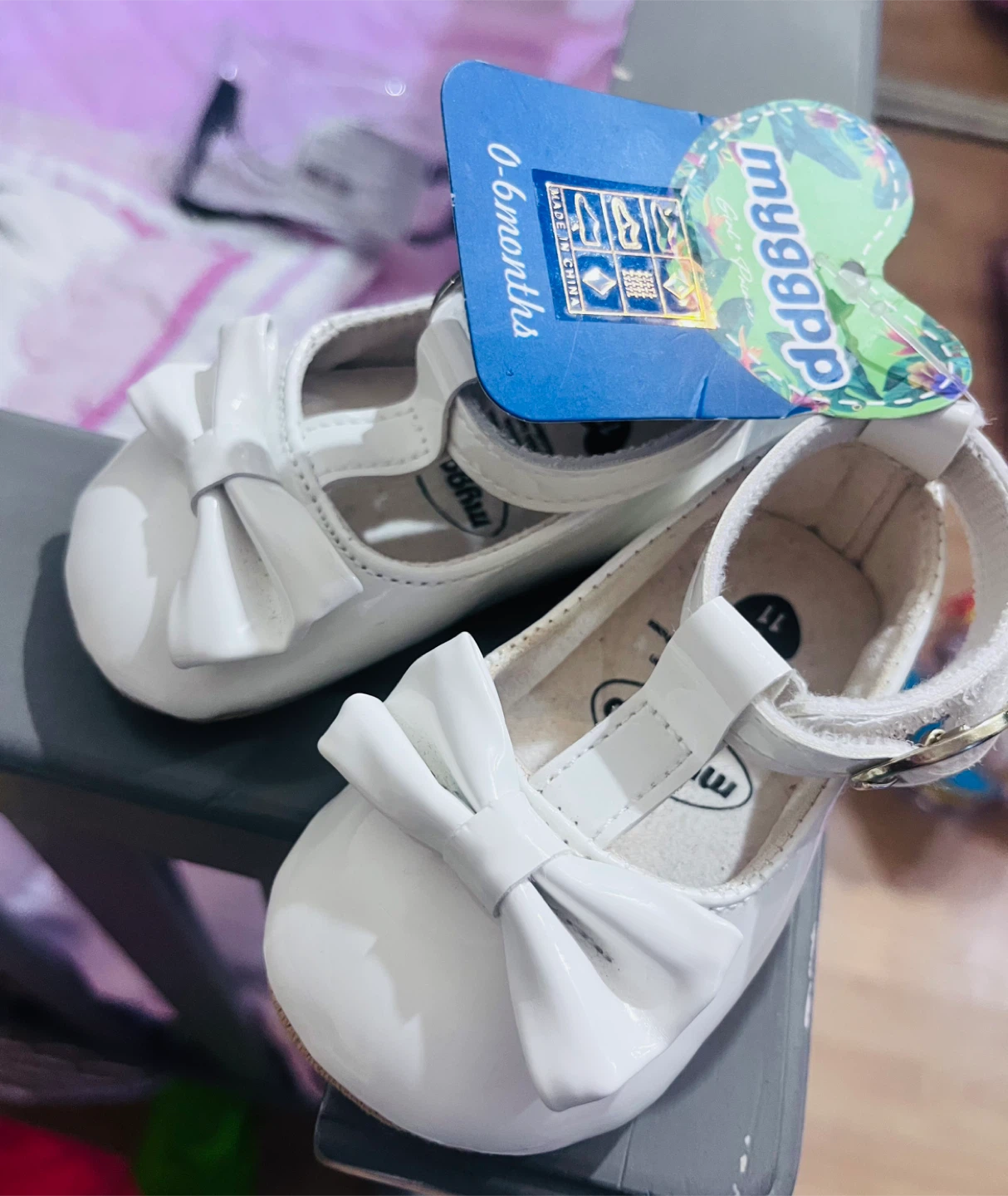 Myggpp White Baby Dress Shoes with Bows - photo 2