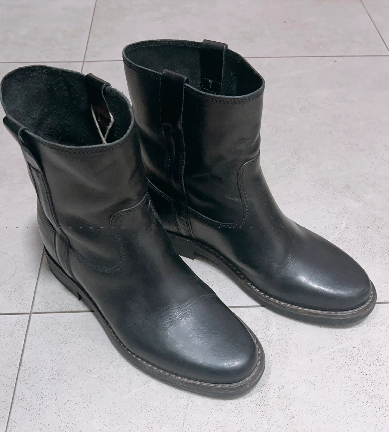 ISABEL MARANT Black Leather Ankle Boots - photo 3