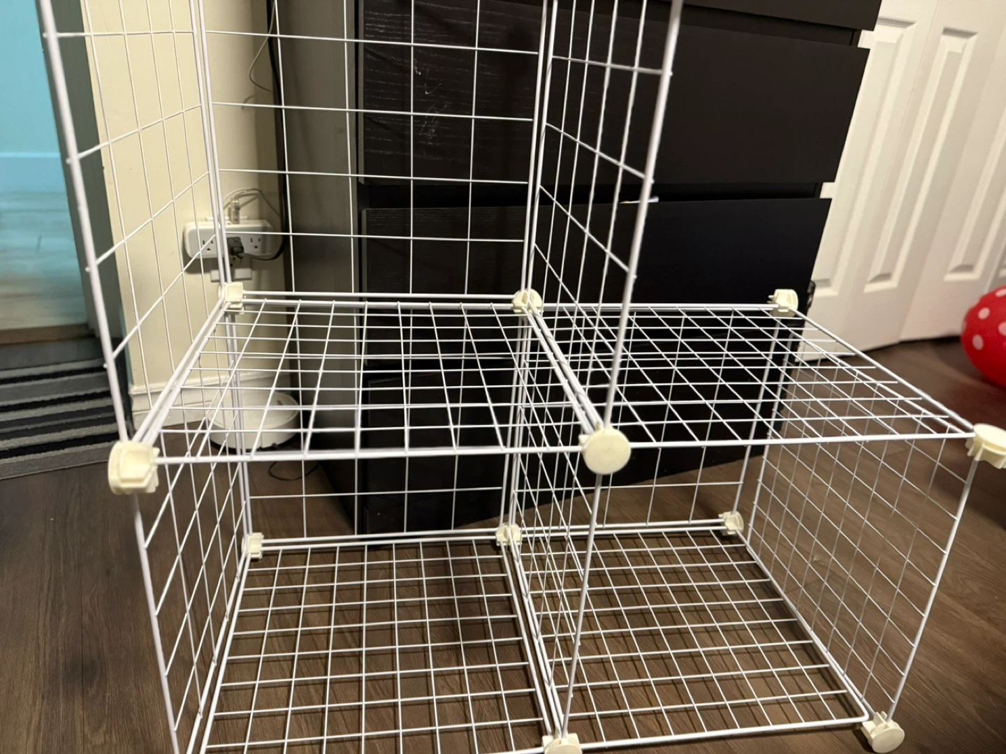 White Wire Cube Storage Shelf Organizer