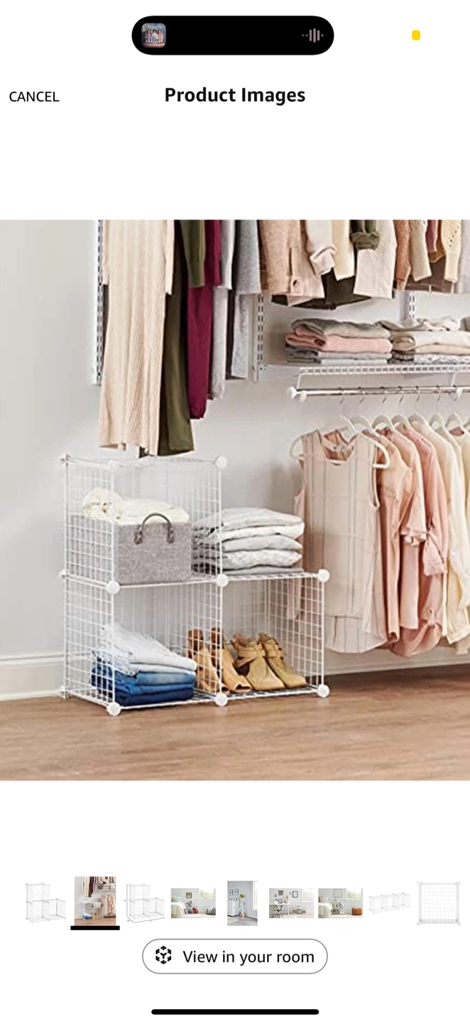 White Wire Cube Storage Shelf Organizer - photo 3
