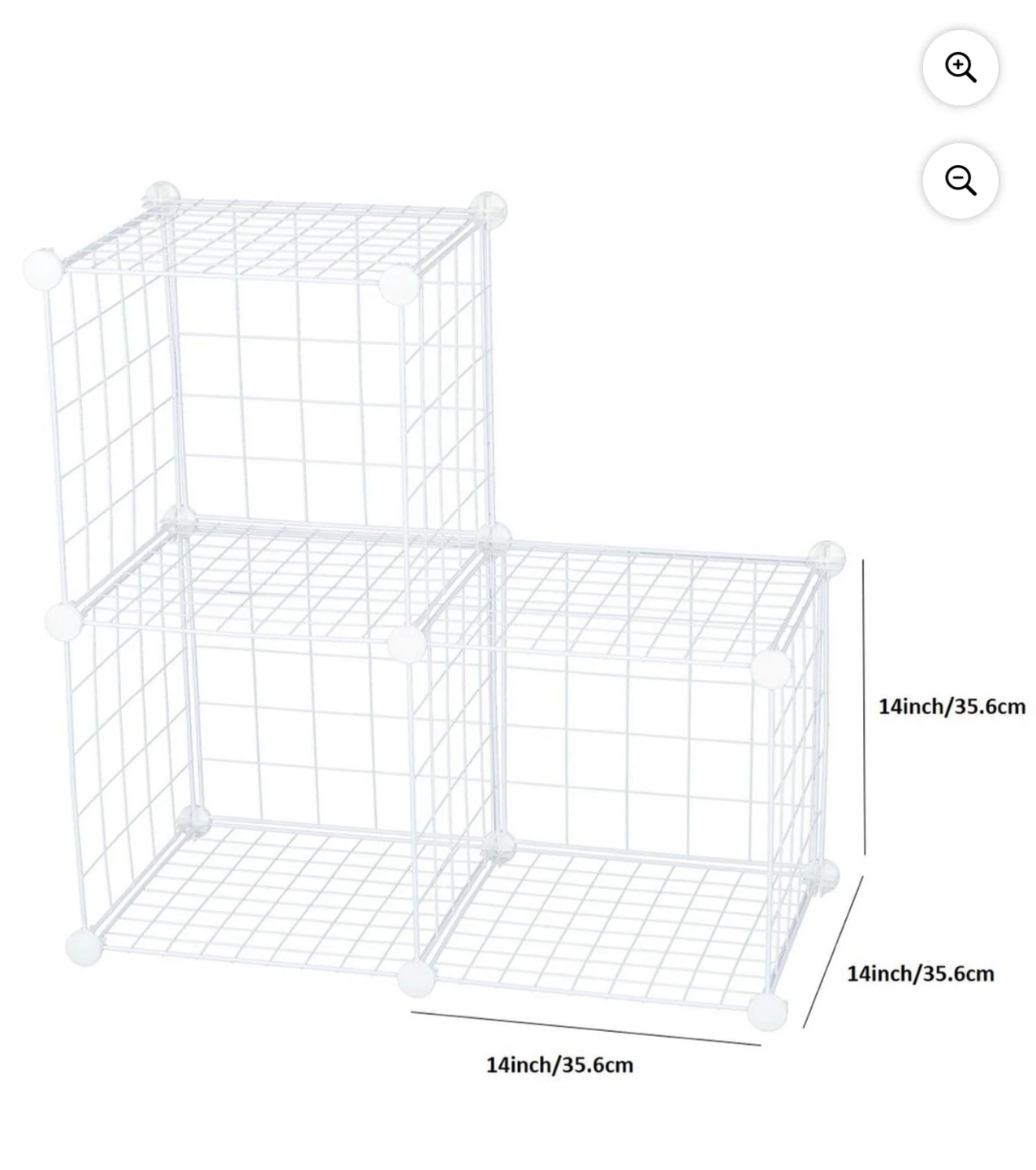 White Wire Cube Storage Shelf Organizer - photo 2