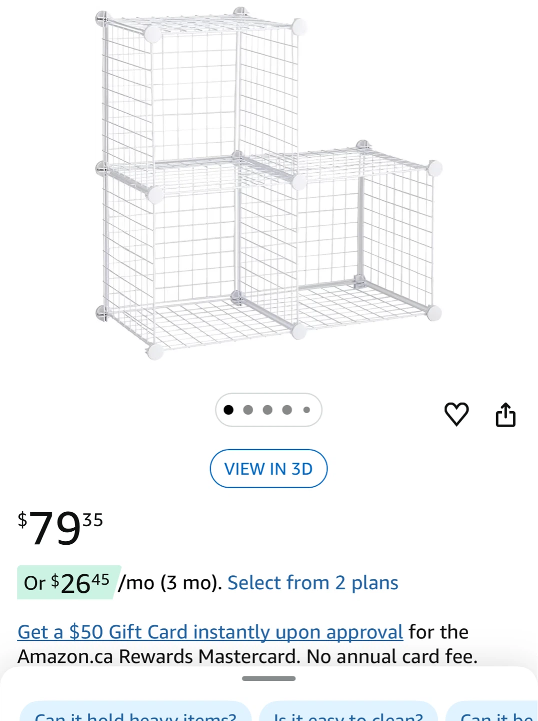 White Wire Cube Storage Shelf Organizer - photo 4