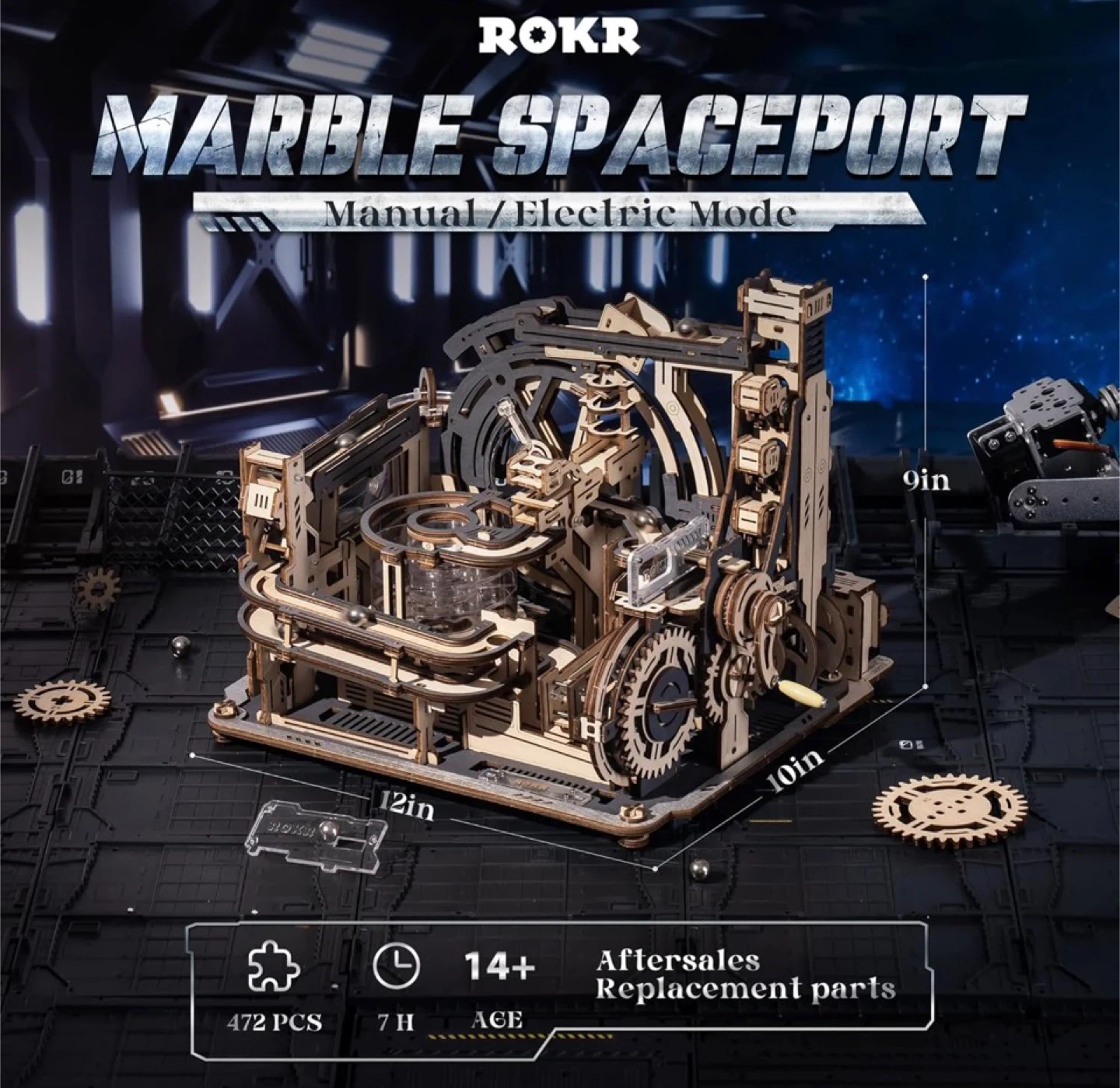 ROKR Marble Spaceport Manual/Electric Mode 3D Puzzle - photo 2