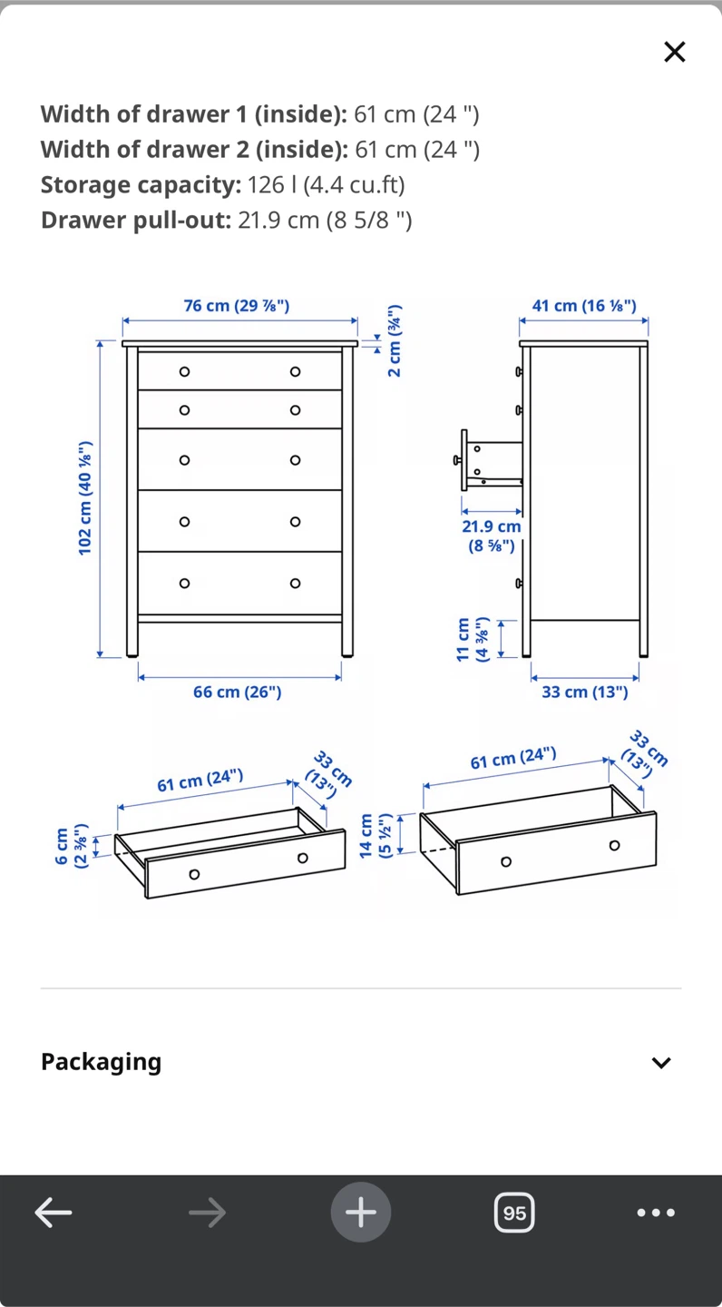 5 drawer chest, white - photo 5