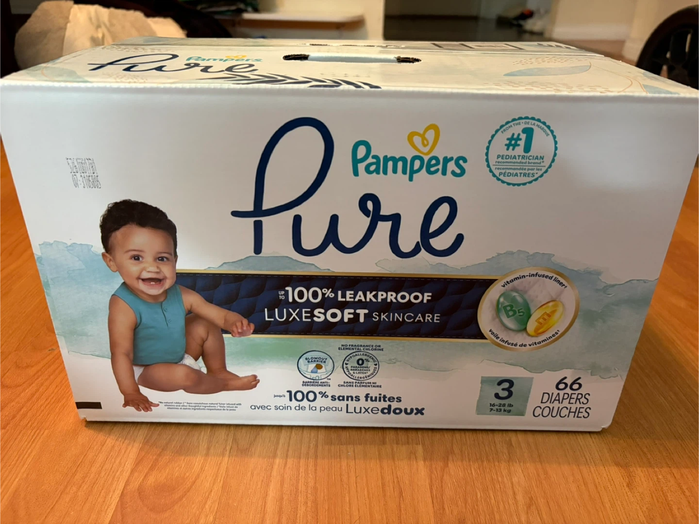 Pampers Pure Size 3 Diapers - 66 Count