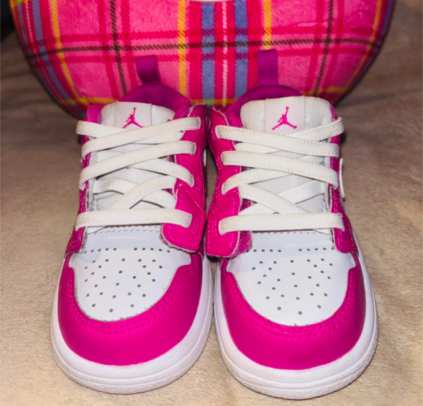 Jordan 1 Toddler Shoes - Pink and White - photo 2