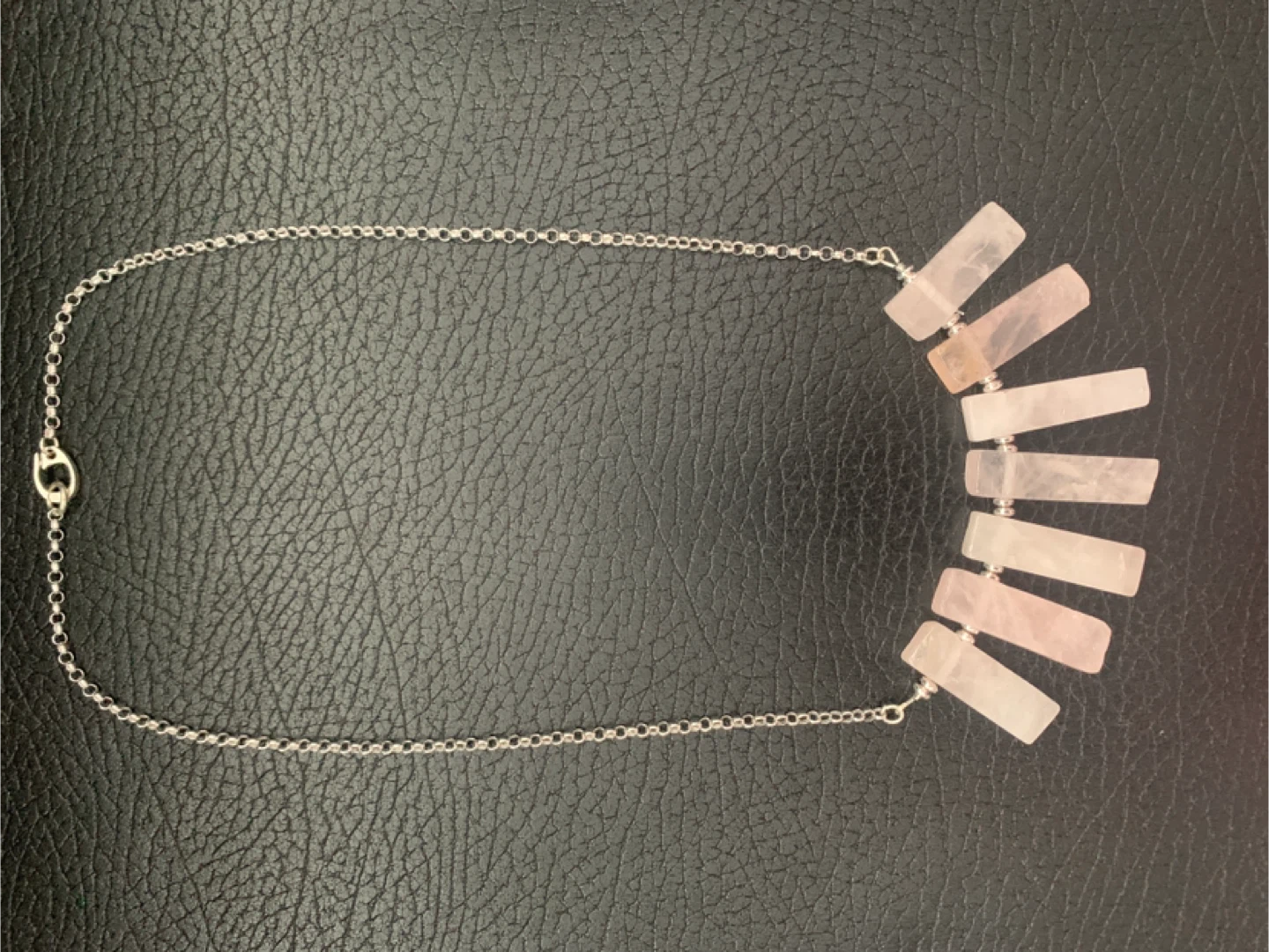 Rose Quartz & Sterling Silver Necklace