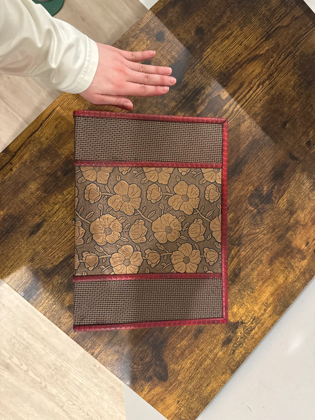 Decorative Wooden Box with Floral Design - photo 2