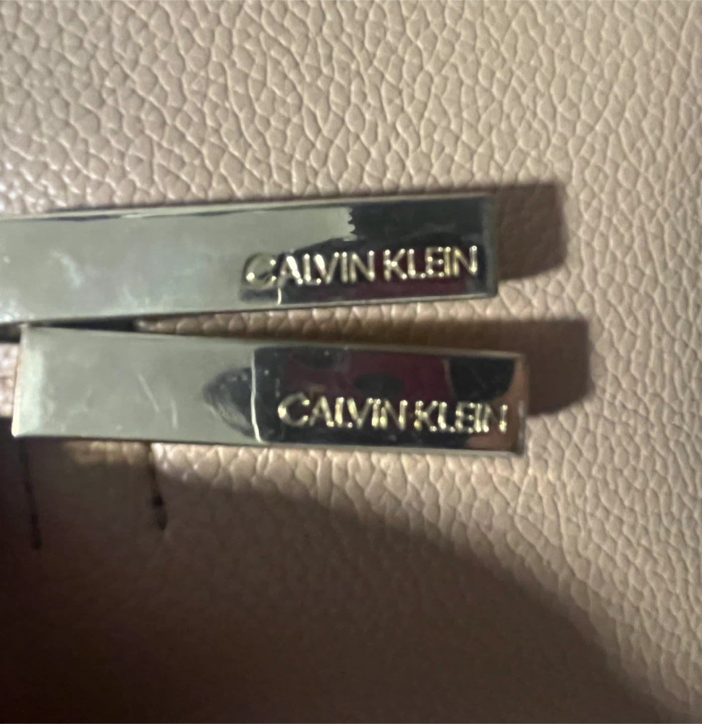 Calvin Klein Faux Leather Tote Bag with Pouch