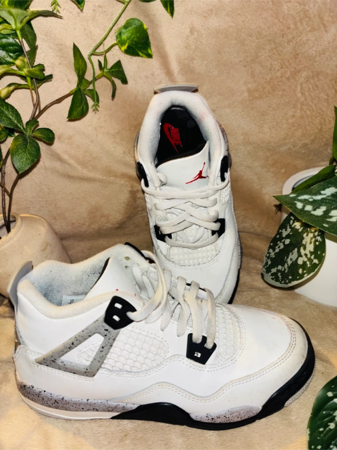 Air Jordan 4 Retro SE White Cement TD Shoes Size 11C - photo 3