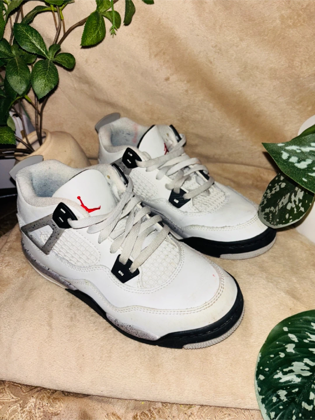 Air Jordan 4 Retro SE White Cement TD Shoes Size 11C - photo 2