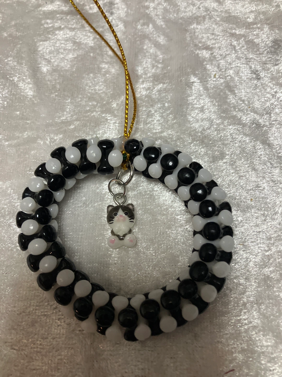 Heart Shaped Beaded Ornament with Charm - photo 2