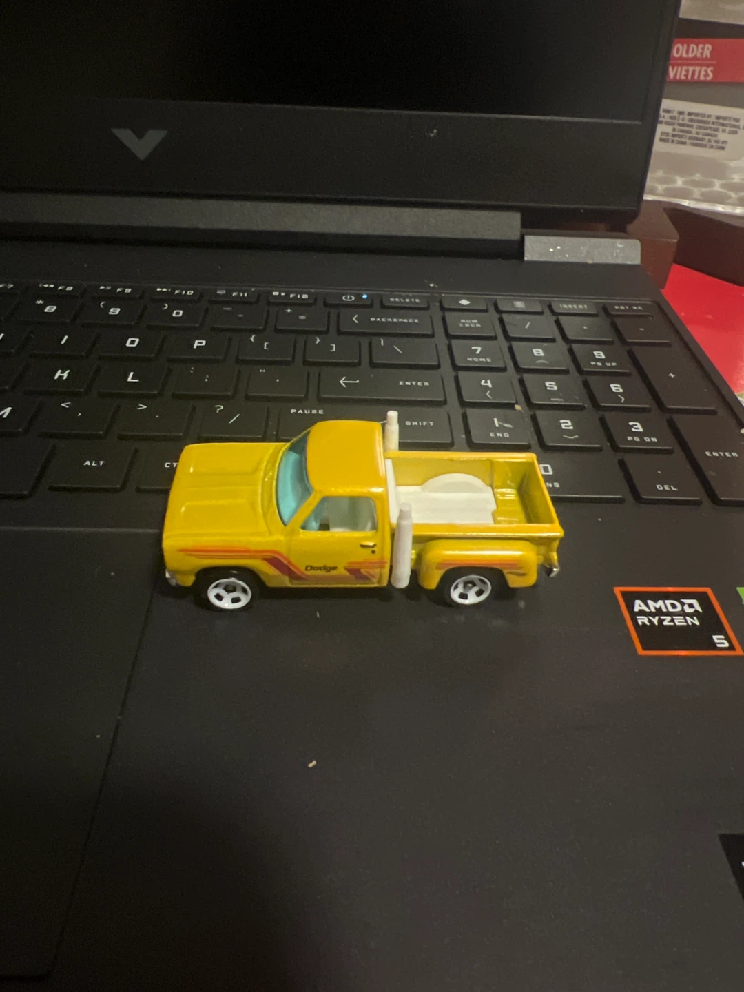 Yellow Dodge Pickup Truck Toy Car - photo 2