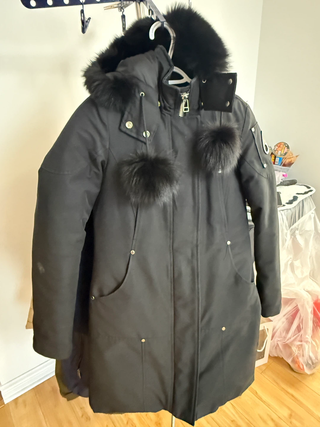 Moose Knuckles Women’s Black Long Down Jacket