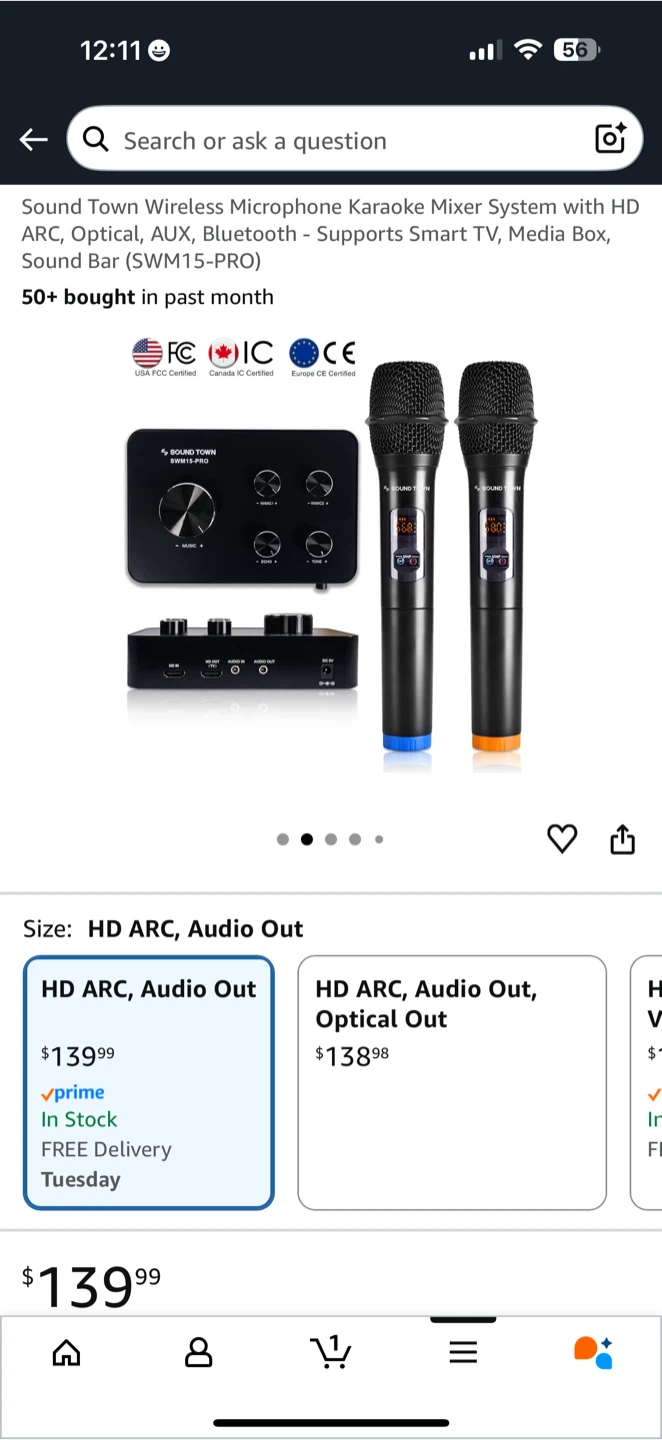Sound Town Wireless Karaoke Mixer System with 2 Microphones - photo 2