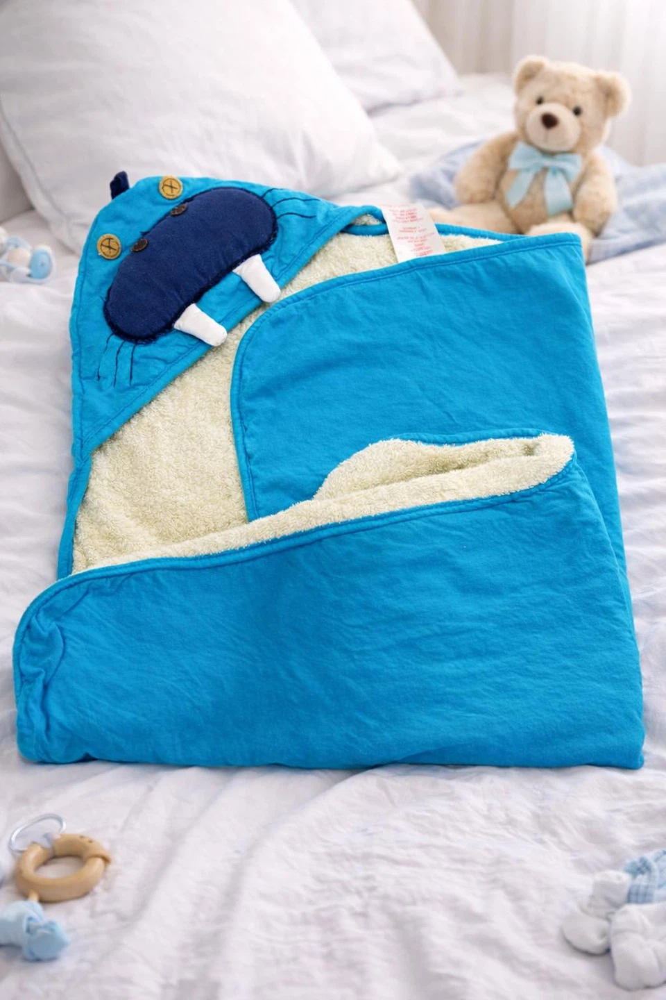 Hooded Baby Towels 💙🩵🩶