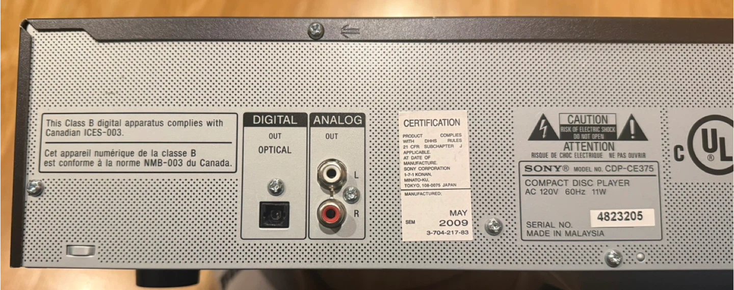 Sony 5 CD Changer Compact Disc Player CDP-CE375 - photo 2