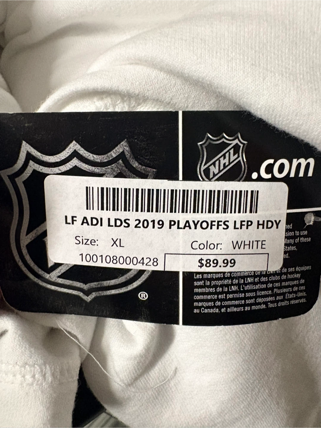 Adidas Leafs 2019 Playoffs Hoodie - White - XL - photo 2