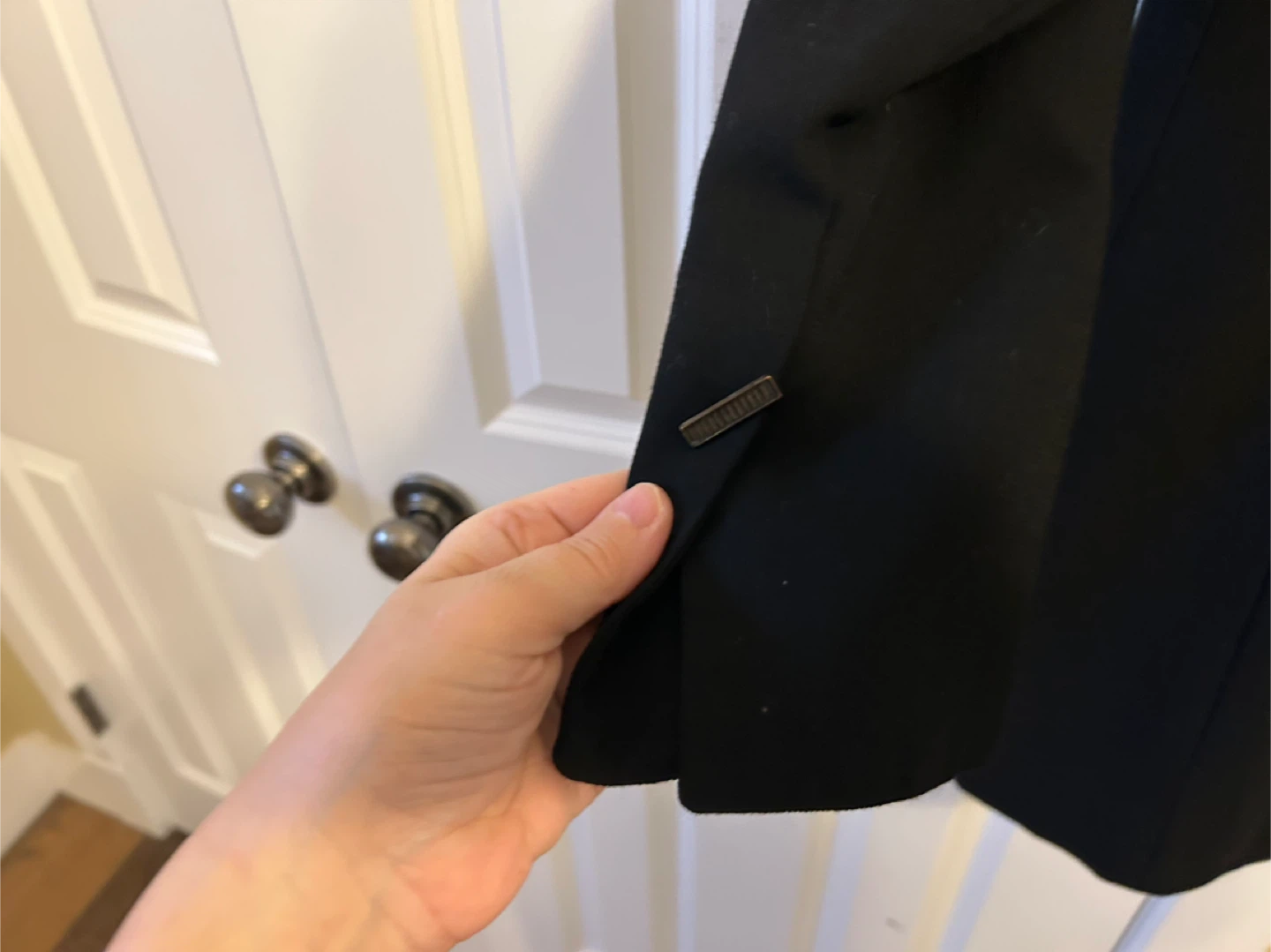 D'Orcia Black Wool Blazer Jacket Size 6 - photo 5