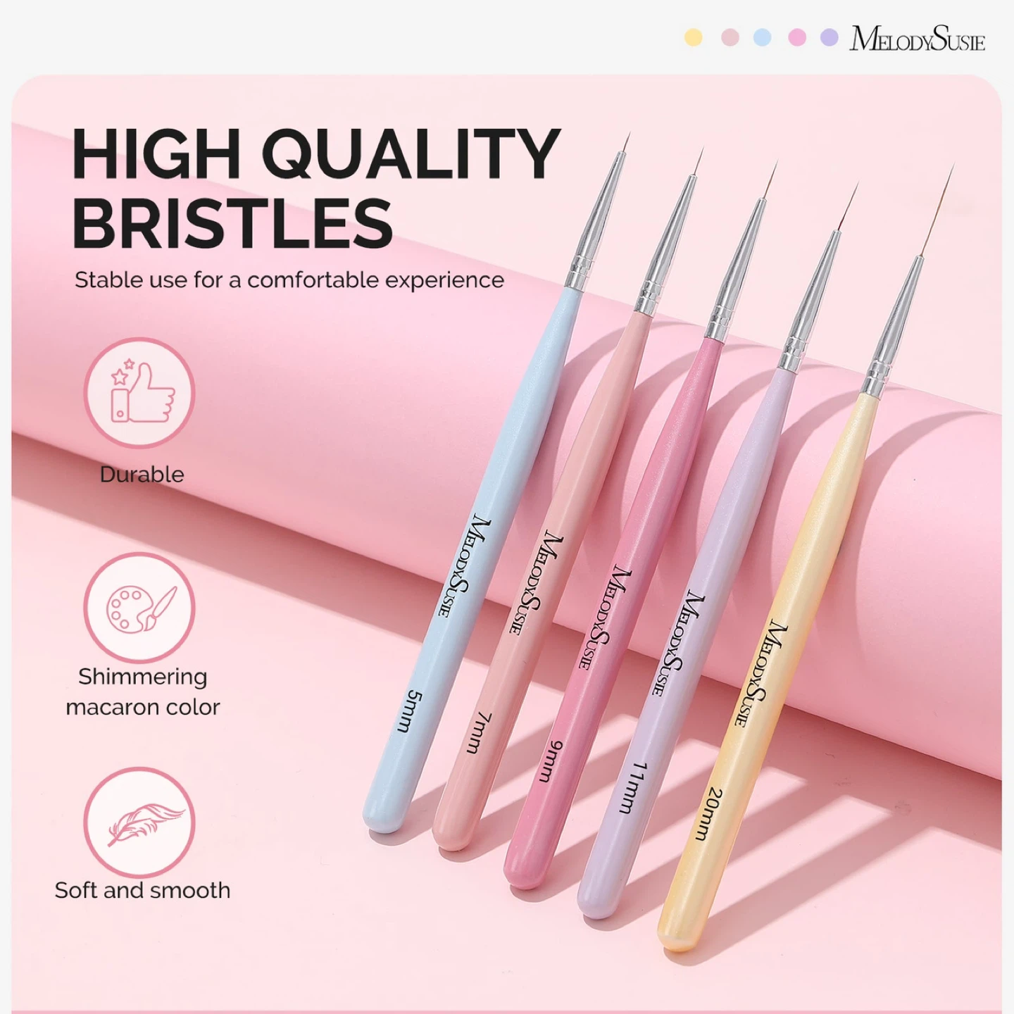 MelodySusie Nail Art Liner Brushes (5 Sizes)