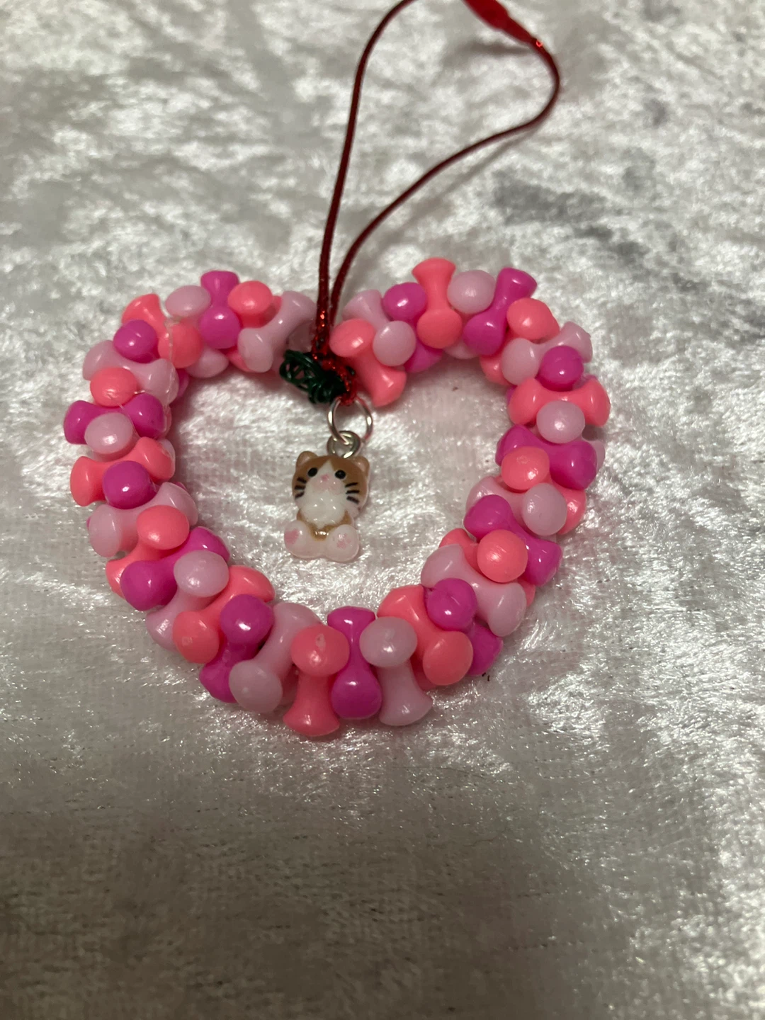 Handmade Beaded Heart Ornament - photo 5