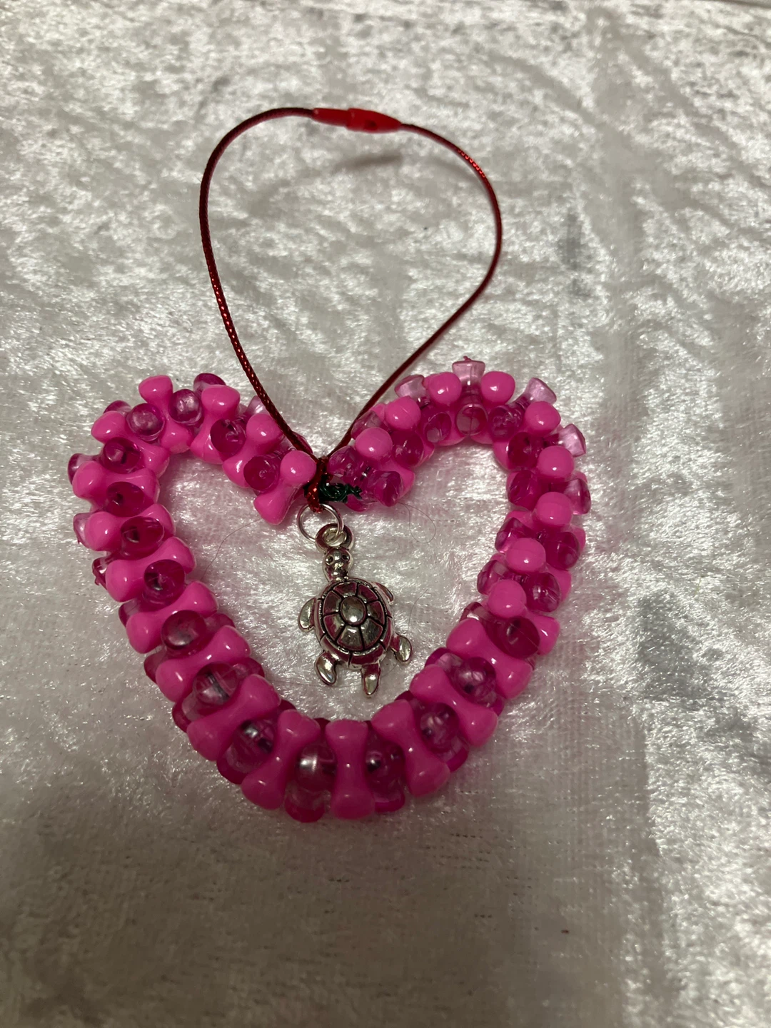 Handmade Beaded Heart Ornament - photo 4