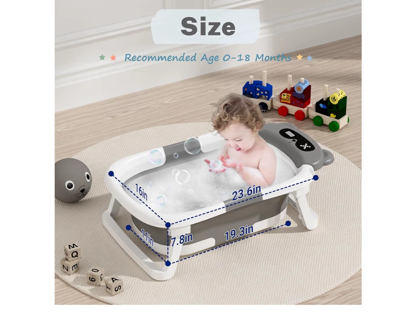 Collapsible Baby Bathtub - Age 0-18 Months-New - photo 4