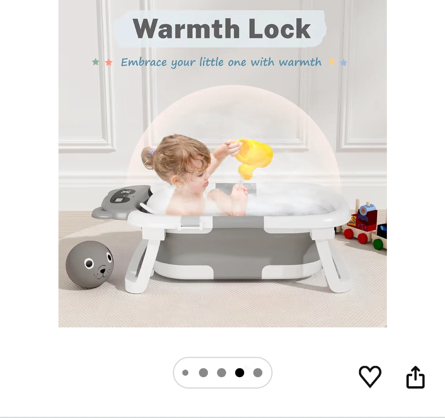 Collapsible Baby Bathtub - Age 0-18 Months-New - photo 2