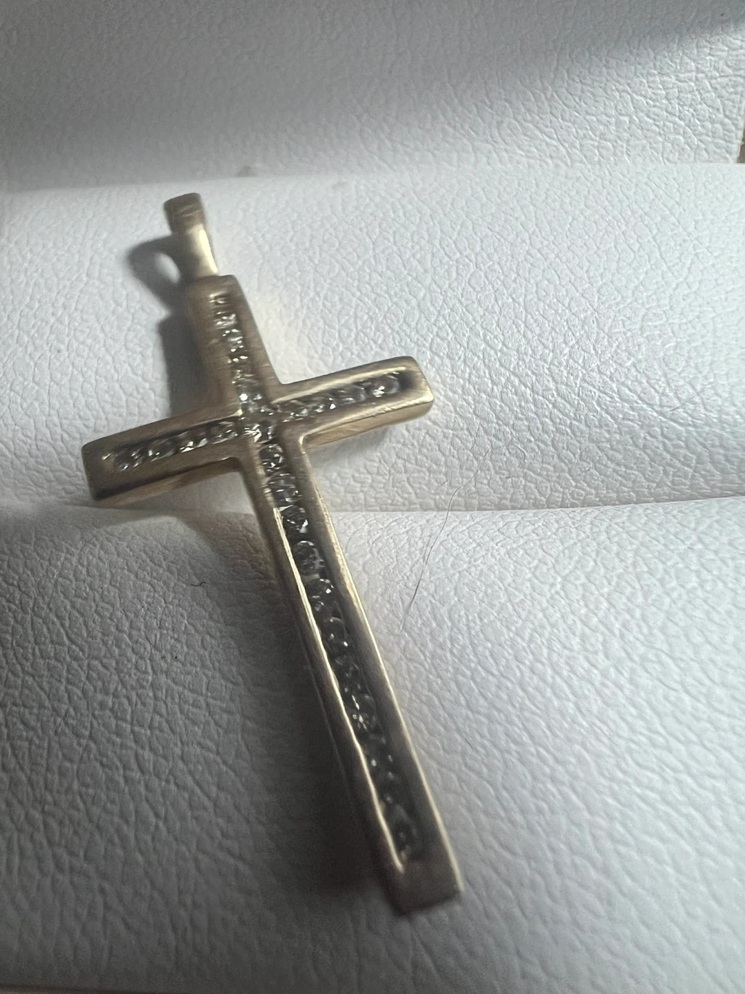 10 k Gold Diamond Cross Pendant
