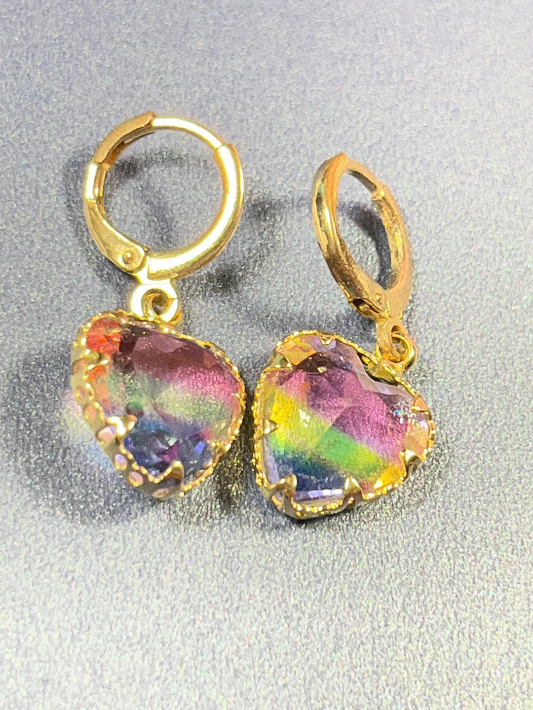 Gold-tone Multi-gemstone Bracelet and Earrings Set - photo 5