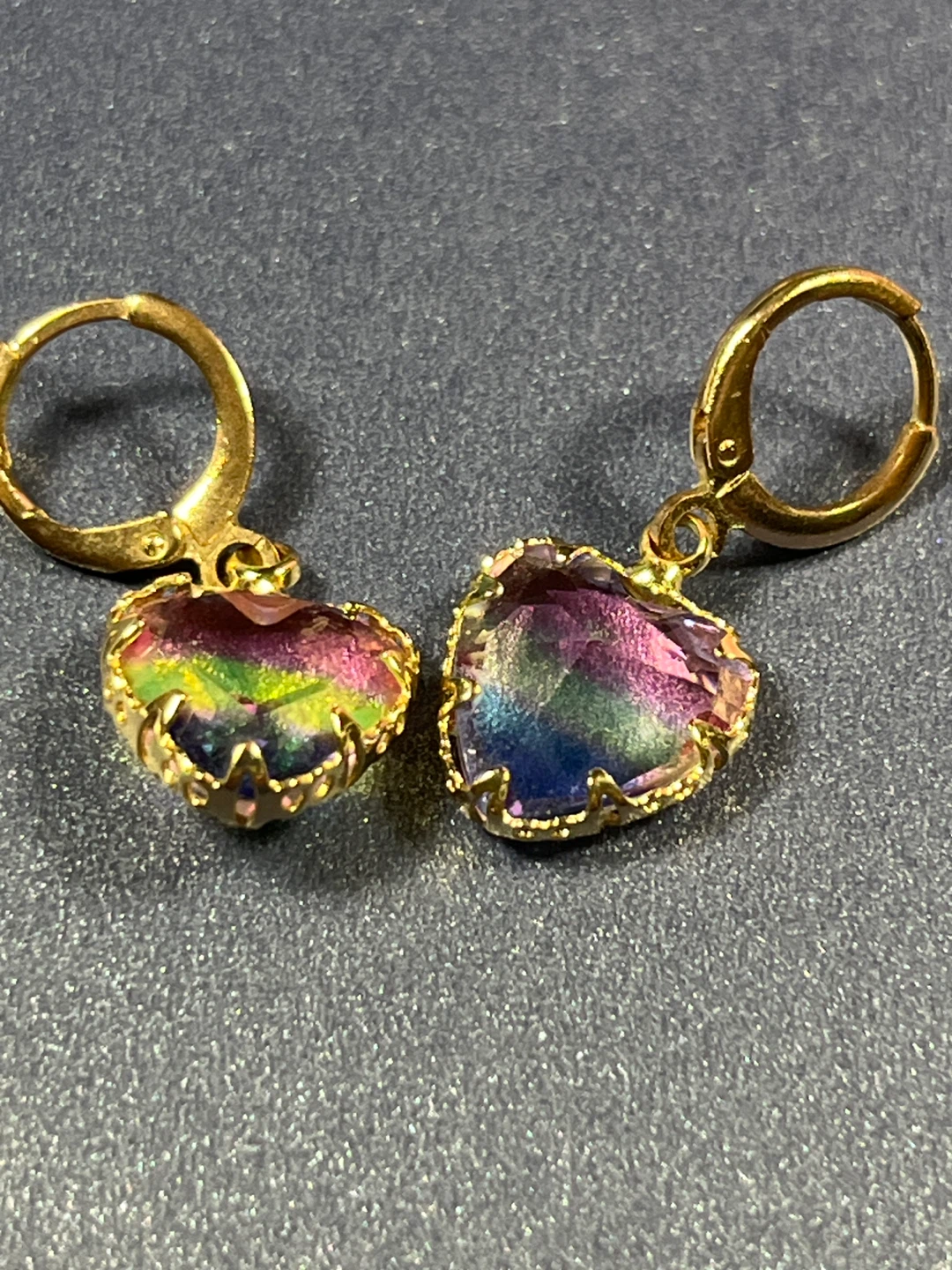 Gold-tone Multi-gemstone Bracelet and Earrings Set - photo 4