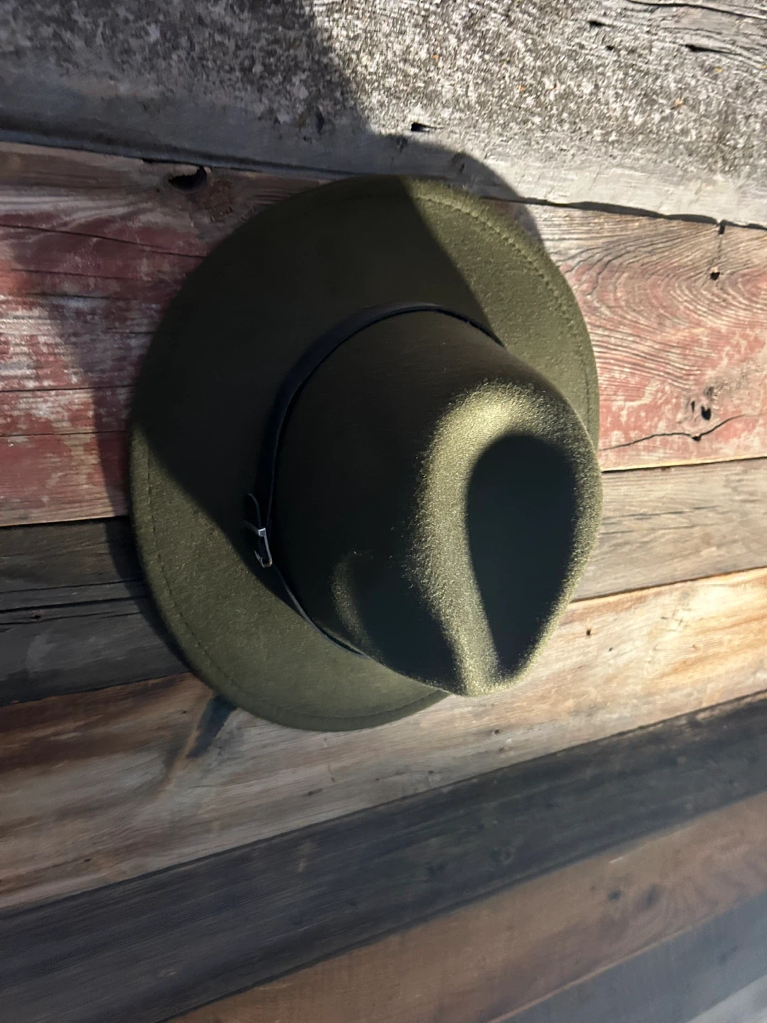 Olive Green Fedora Hat
