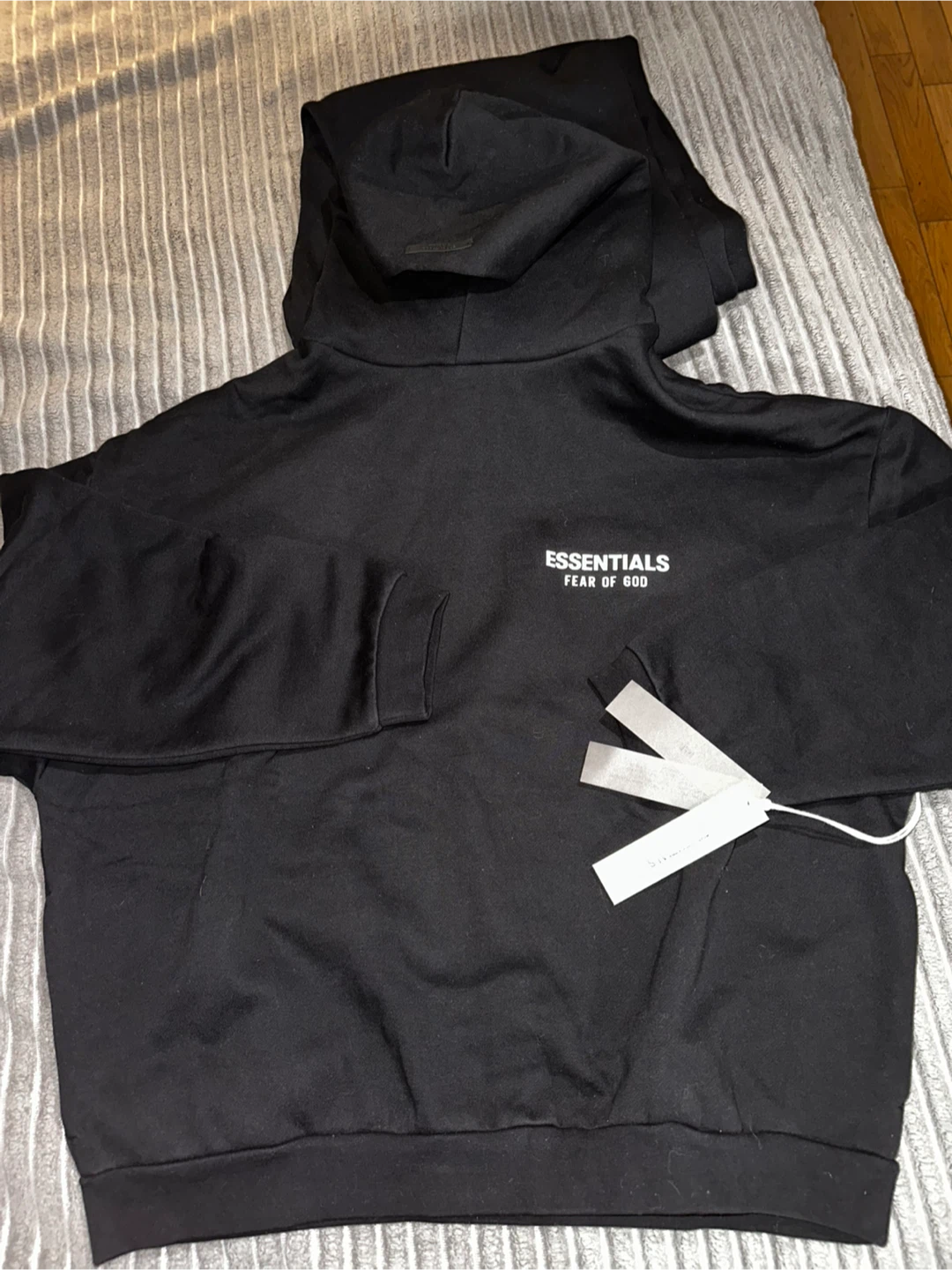 Black Essentials Fear of God Hoodie and Shorts Set - photo 2