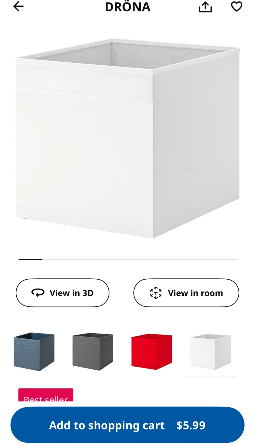 IKEA DRÖNA Storage Box one black