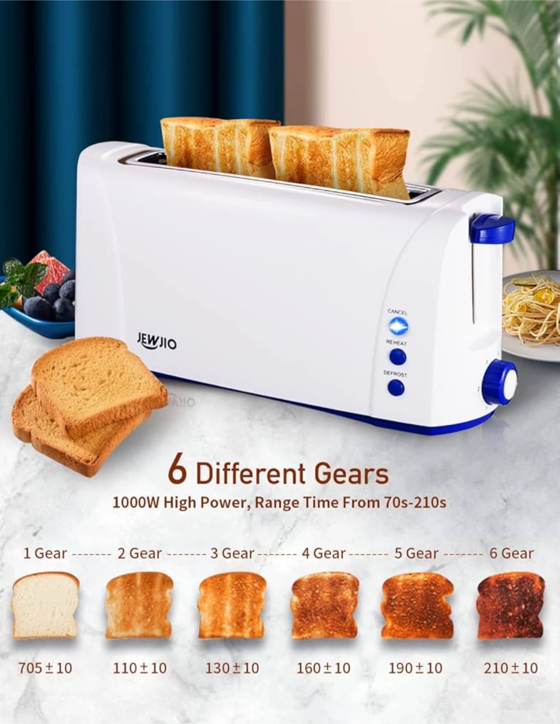 JEWIO 2-Slice Toaster-Brand new- Black in colour