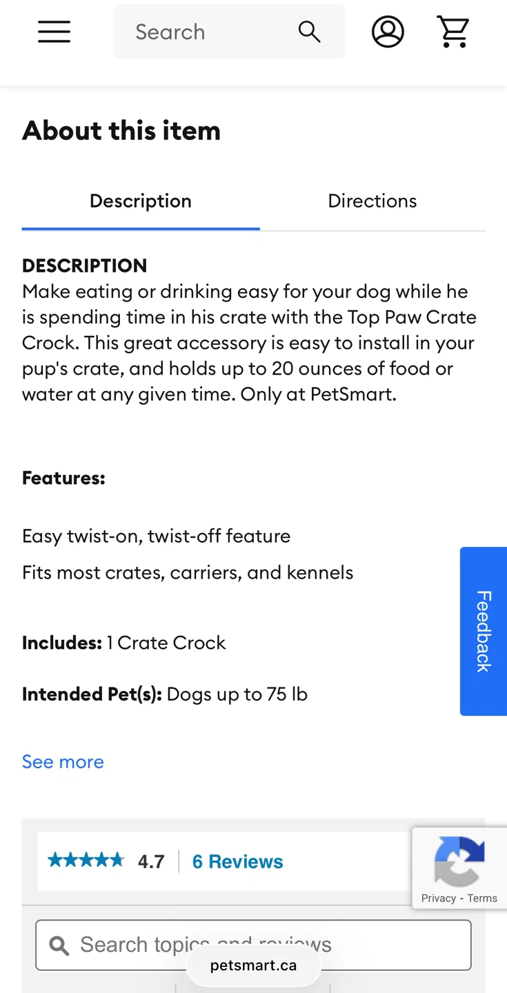 2 bowls ~ Top Paw Crate Crock Food & Water Bowl - photo 4