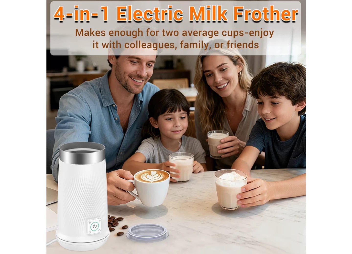 WOWTEAM 4-in-1 Electric Milk Frother- Brand new - photo 3