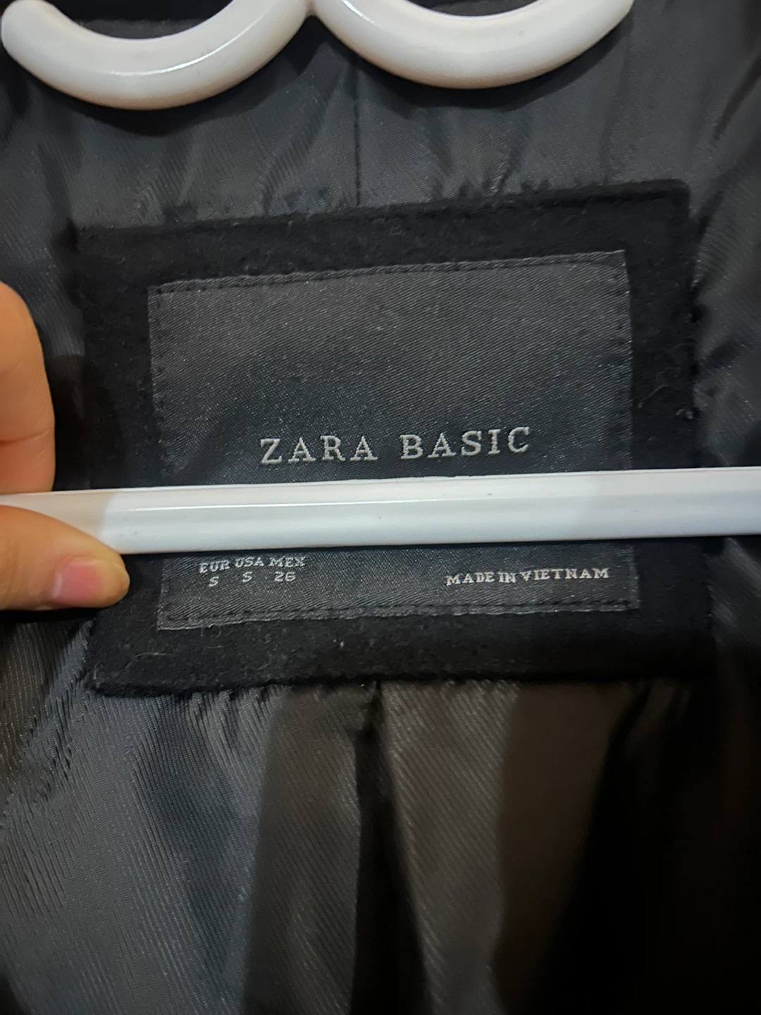 NEW Zara Basic Black Coat - Size S - photo 3