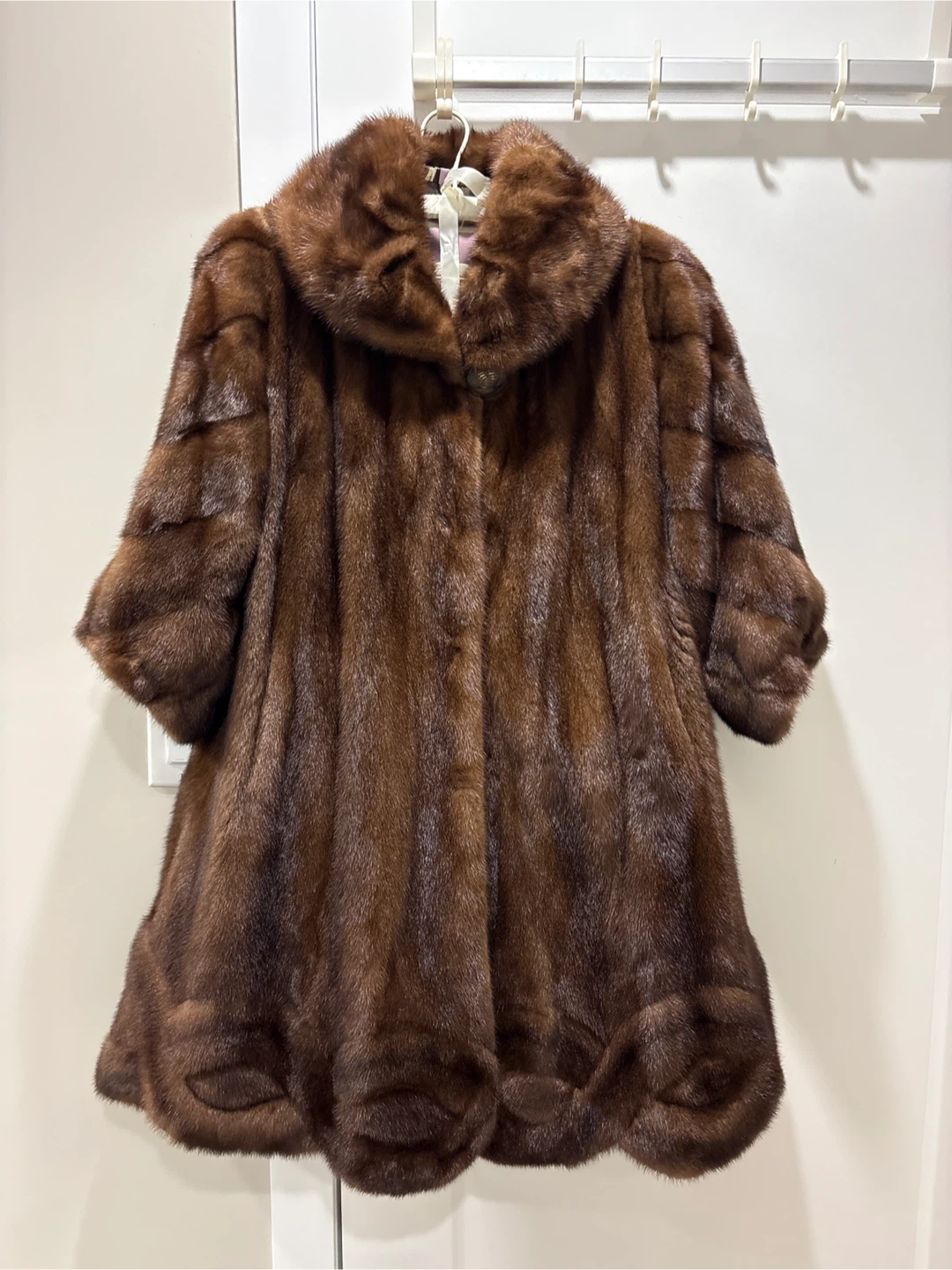 Demi brown female Mink Fur Coat