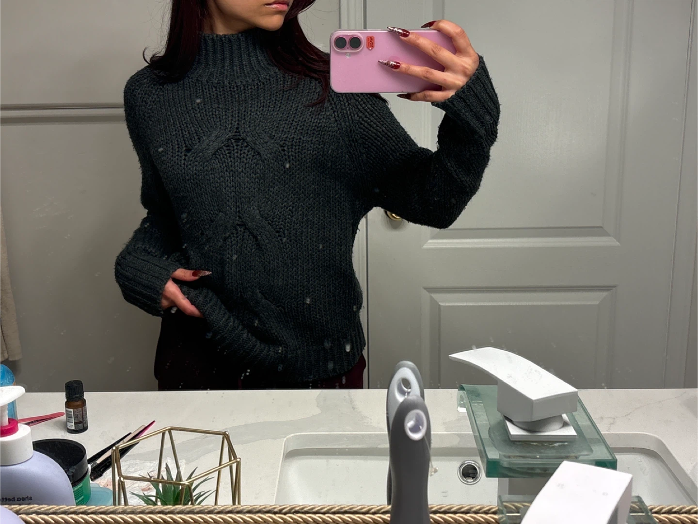 Chunky Knit Mock Neck Sweater - photo 3