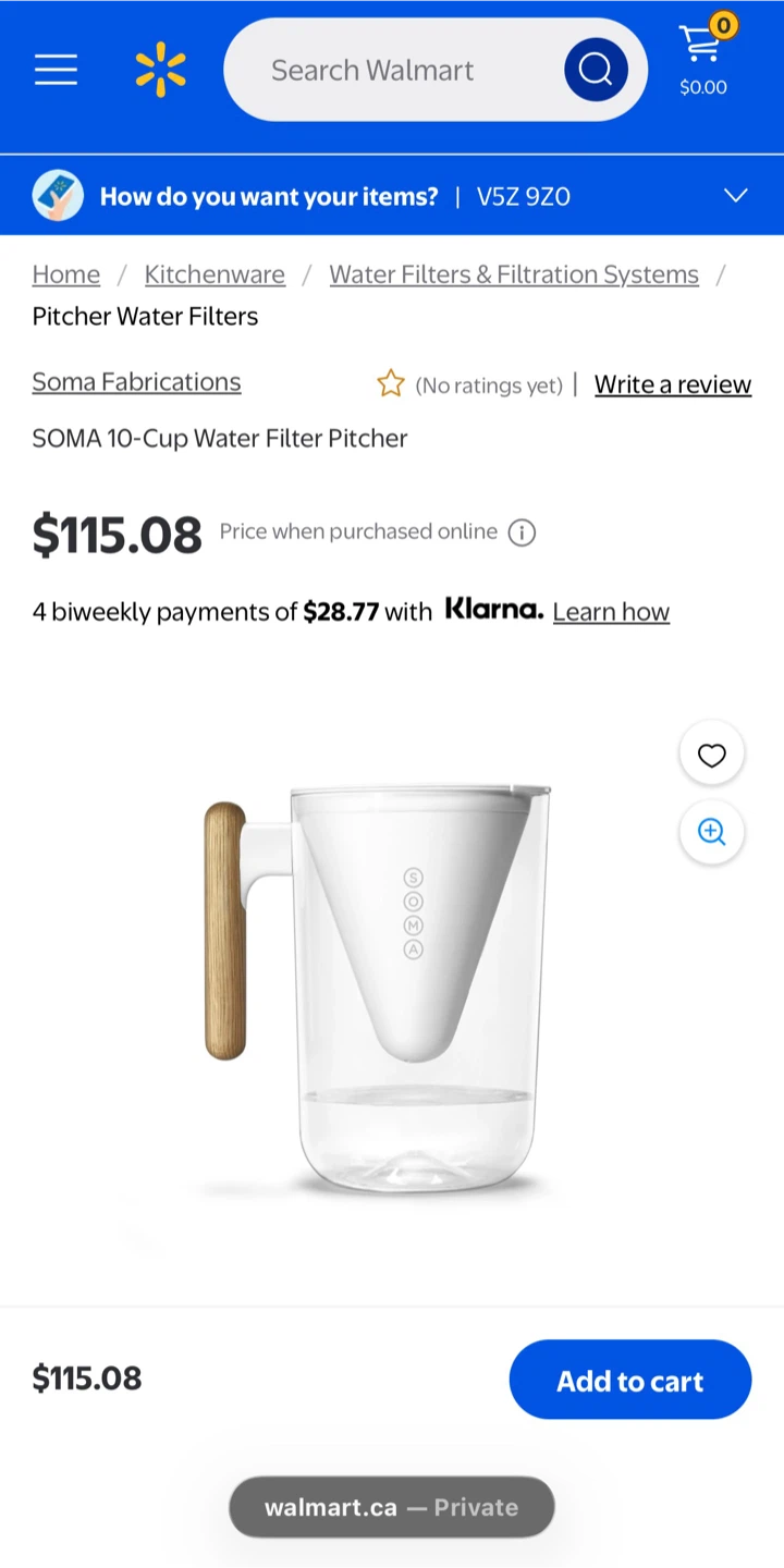 Used  SOMA 10-cup water filter pitcher for sale - photo 4