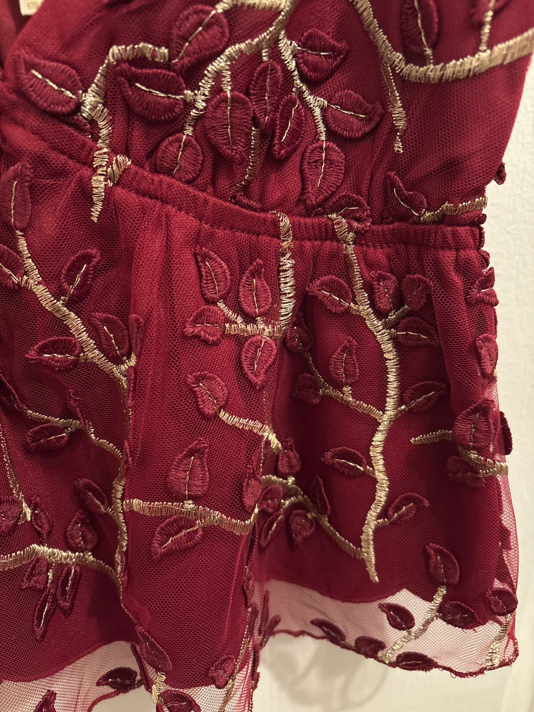 Urban Outfitters Burgundy Embroidered Camisole Top - photo 3