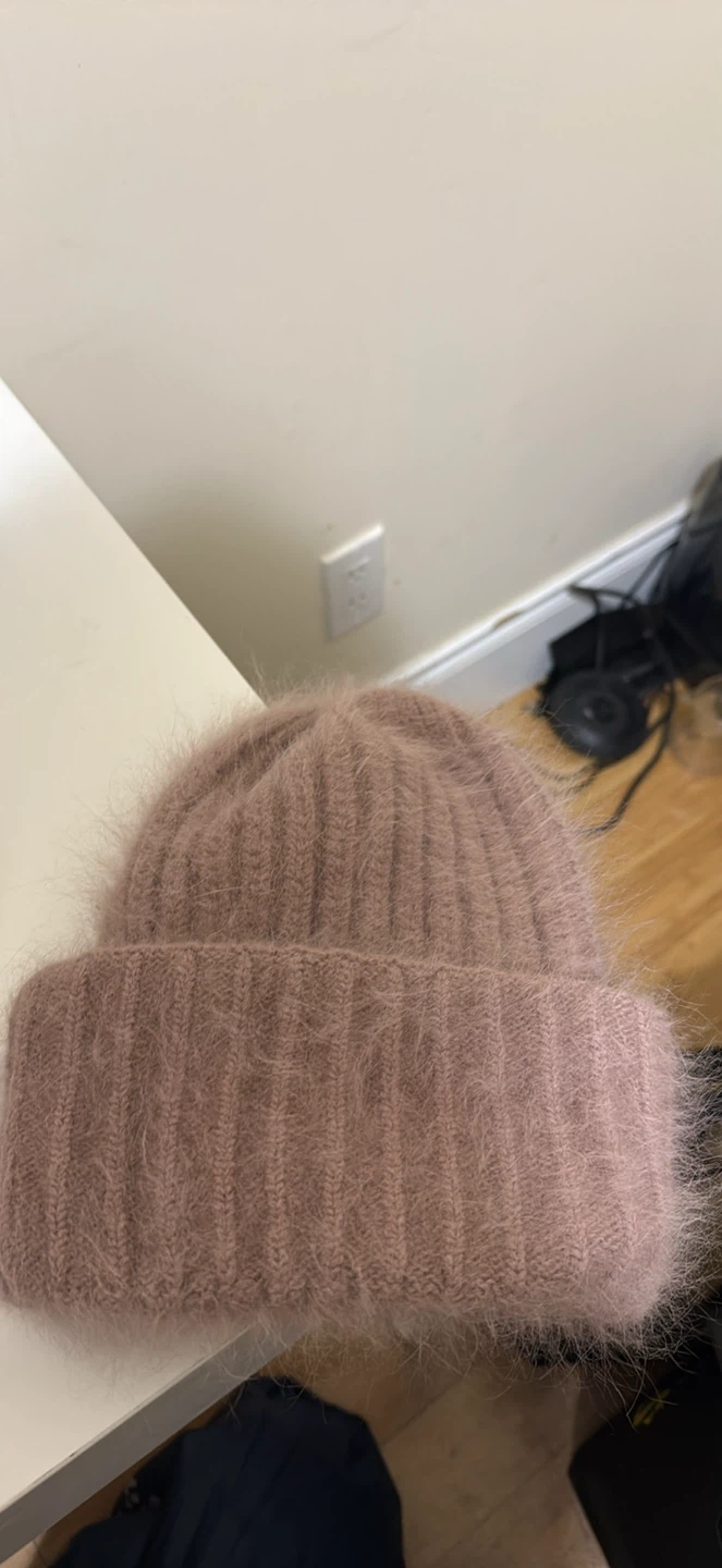 Pink Fuzzy Beanie