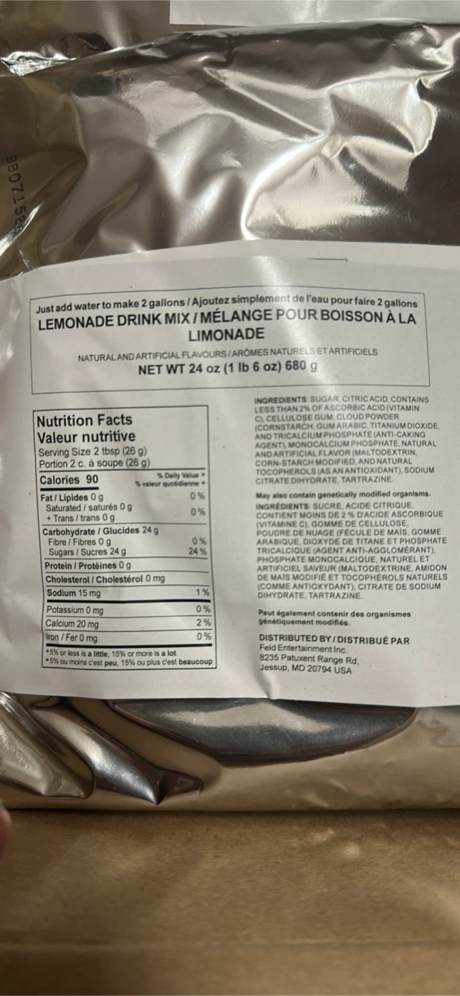 Lemonade Drink Mix - 24oz