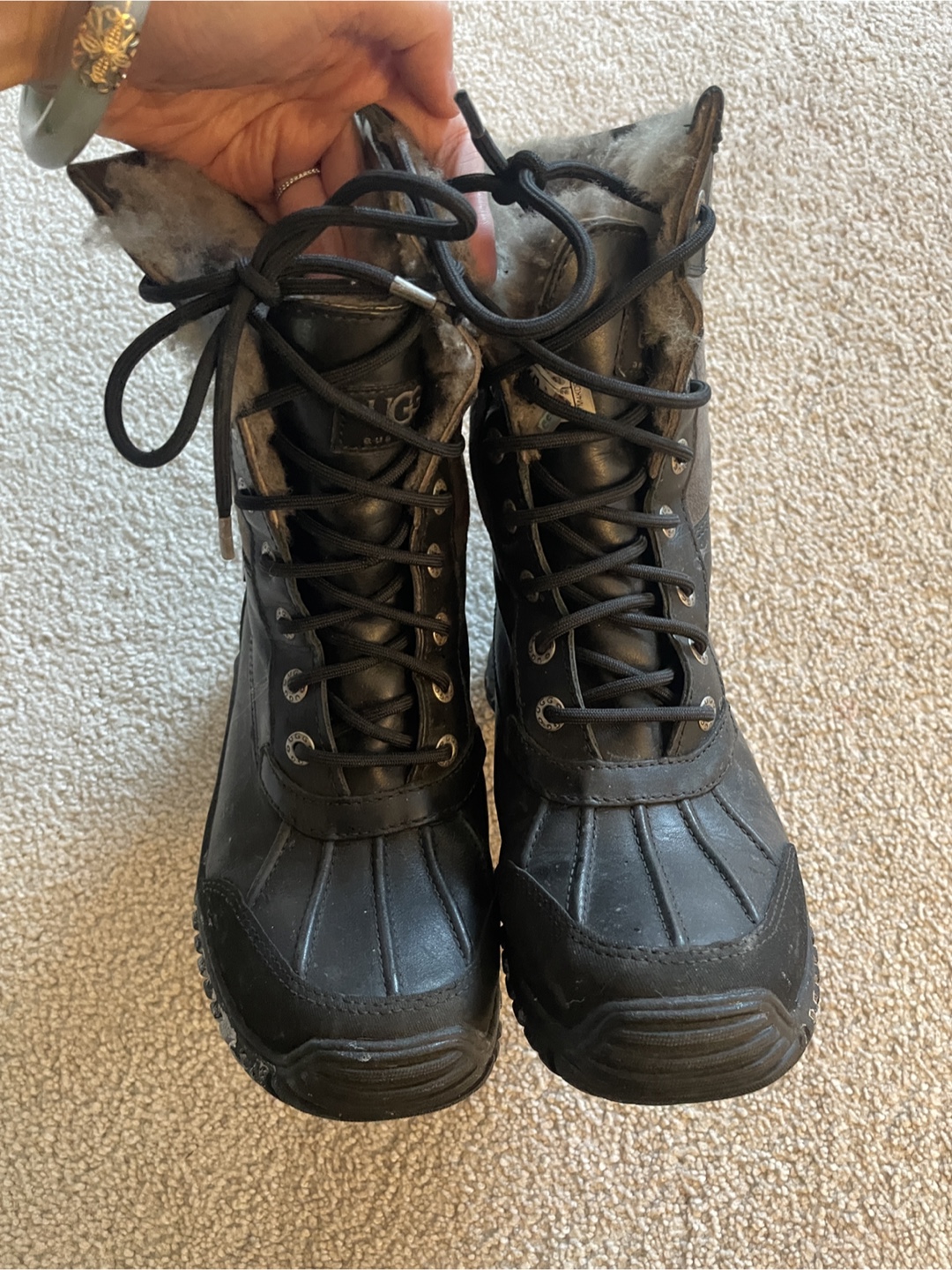 UGG Women's Black Winter Boots Size 6