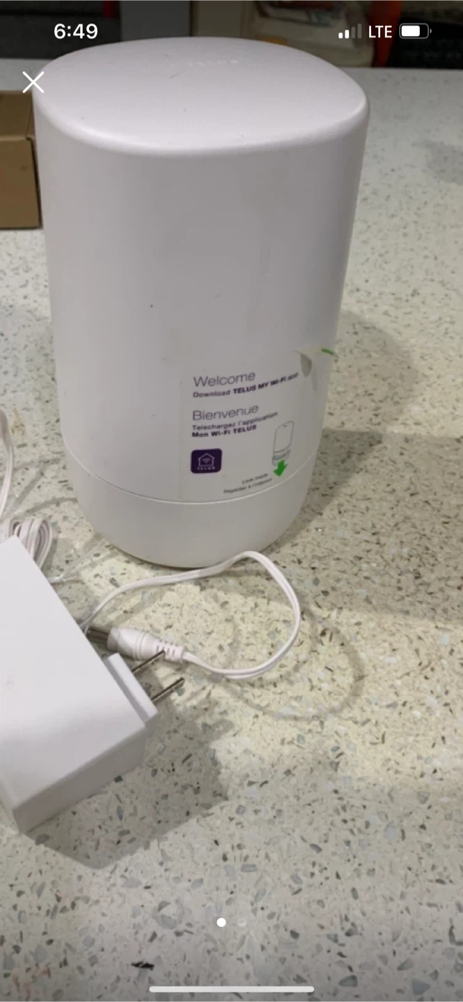 TELUS fiber Wi-Fi hub modem
