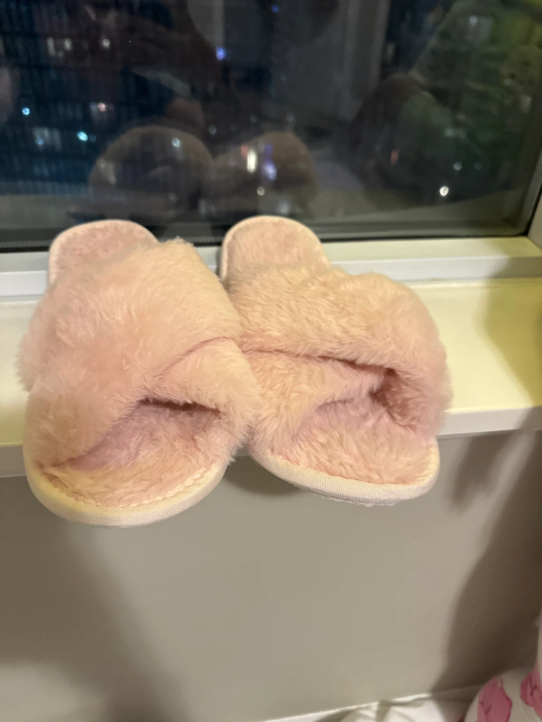 Pink Fuzzy Slippers